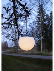 Závesné vonkajšie solárne svietidlo Star Trading Globus, ø 20 cm
