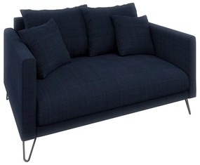 Tmavomodrá ženilková pohovka 140 cm Freya – Ropez