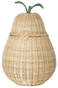 Ferm Living Prútený kôš s vekom Pear