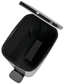 Pedálový plastový odpadkový kôš v striebornej farbe 25 l Chic Bin – KIS