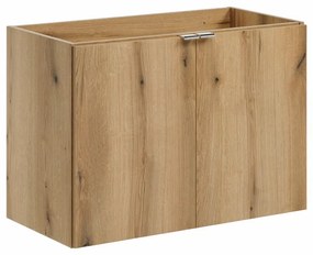 Závěsná skříňka Nova Oak I se zápustným umyvadlem 80 cm dub coast evoke
