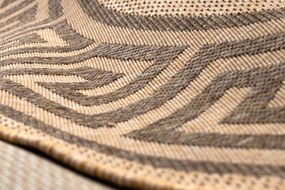 Šnúrkový koberec  SIZAL FLOORLUX kruh 20014 Grécky mais / coffeee