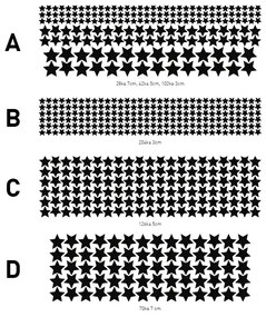 interesi  Nálepky na stenu hviezdy 100x35cm