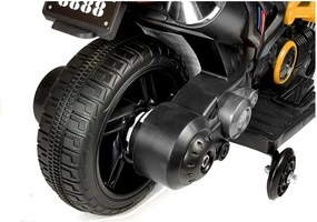 LEAN CARS Elektrická motorka pre deti GTM1188 s LED svetlom, žltá