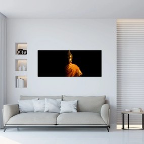 Obraz - Zlatá socha Budhu (120x50 cm)