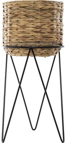 KVETINÁČ Z MORSKEJ TRÁVY SO STOJANOM AYA NATURAL SADA 2KS 54X25 CM+43X20 CM HNEDÁ