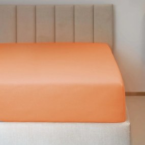 Polášek Jersey plachta s elastanom - Broskyňová | 90 x 200 cm