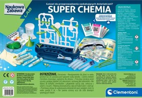 Vedecká zábava Super chemické experimenty Poľský jazyk Clementoni 50805