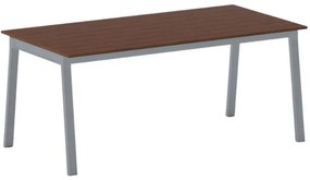 Rokovací kancelársky stôl PRIMO BASIC, 180x90 cm, sivostrieborná podnož, čerešňa