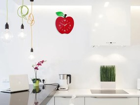 Nástenné hodiny Apple červené
