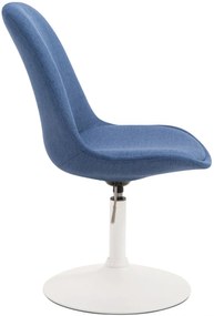 Stolička Maverick W - látka, podnož kov biela matná - Modrá