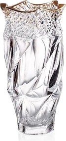 BOHEMIA FLAMENCO PYRAMID&GOLD VÁZA 300MM