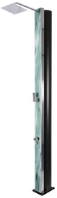 Solárna sprcha CRM Atlas Glass Turquise marble 40 l so sprchou na nohy
