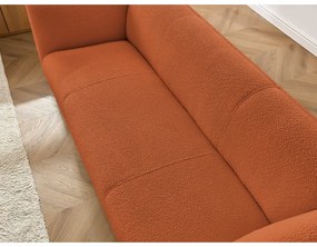 Oranžová pohovka z textílie buklé 242 cm Giorgia – Bobochic Paris