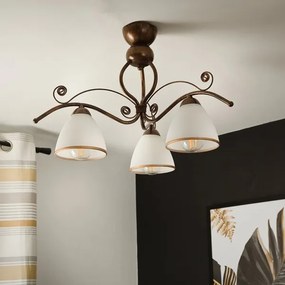 Brilagi - LED Prisadený luster ANTICO 3xE27/60W/230V bronz patina