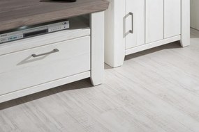 Obývacia stena Cruz, kombi, bielená pínia/šedý dub