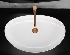 Rea Sabina 65, umývadlo na dosku 655x405x120 mm, biela lesklá, REA-U6363