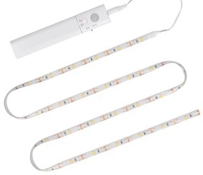 SOLIGHT LED pásik s pohybovým senzorom, 1m, 4x batérie AAA, IP20, 3000K teplá biela