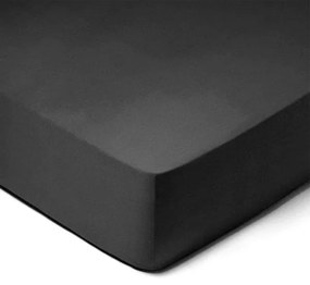 Posteľná plachta Jersey 90x200 cm - 045 - Čierna