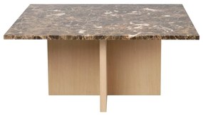 Hnedý mramorový konferenčný stolík 90x90 cm Brooksville - Rowico
