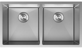 Mexen Binox, 2-komorový nerezový drez 800 x 450 mm, brúsená oceľ, 6421802000-01