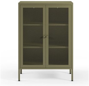 Zelená kovová skrinka 70x100x40 cm Fayna – Marckeric