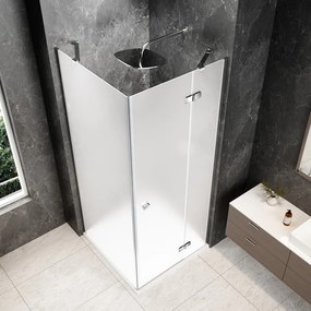 Polysan Polysan, GLOBE CHROME štvorcová sprchová zástena 800x800mm, matné sklo, pravé, GB1080-3215MRC