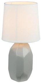 Kondela Keramická stolná lampa, QENNY TYP 2, sivá