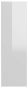 vidaXL Nástenné botníky 4 ks lesklé biele 60x18x60 cm drevotrieska-
