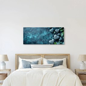 Obraz - Kamene tvaru srdca (120x50 cm)
