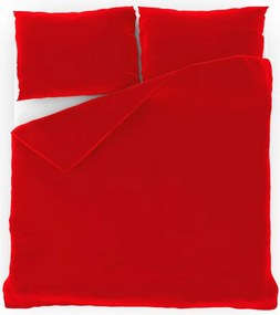 Kvalitex Jednofarebné bavlnené obliečky 140x200 + 70x90cm - Červené