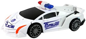Lean Toys Policajné auto a Transformer 2v1 - biele