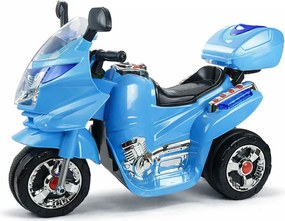 LEAN CARS Elektrická motorka pre deti HC8051 modrá so svetlami a zvukmi