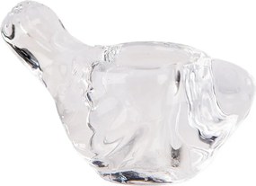 Transparentný sklenený svietnik na úzku sviečku v tvare páčka - 8*4*5 cm