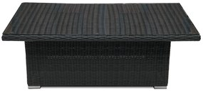 Deokork Ratanový stôl výsuvný jedálenský / odkladací 140 x 80 cm SEVILLA (antracit)