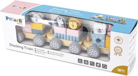 Drevený vláčik s kockami Viga 44015 PolarB