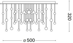 Ideal Lux - LED Stmievateľný prisadený luster ARMONY LED/48W/230V pr. 50 cm biela
