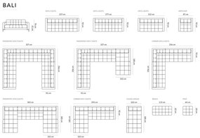 Béžová rohová pohovka do "U" Bali – Cosmopolitan Design