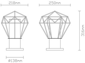 Globo 31358 - Vonkajšia lampa HORACE 1xE27/15W/230V IP44