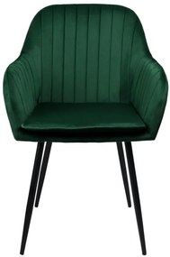 Jedálenská stolička SEVILLA zamatová, tmavozelená