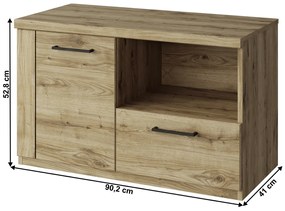 Skriňa na topánky DORSI 1D1S, dub Navarra