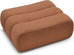 Oranžová podnožka z textílie buklé Azra – Bobochic Paris