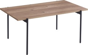 XXXLutz KONFERENČNÝ STOLÍK, čierna, farba duba, kov, kompozitné drevo, 100/60/45 cm Ti'me - Stolíky do obývačky - 001088009201