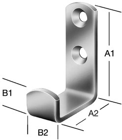 Závesný hák biely ˝U˝ 49x36x15x17