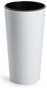 PLASTOVÝ KVETINÁČ URBANIKA RIFLO 19,5X36,5 CM BIELA