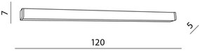 LED nástenné svietidlo Peter 120 3000 chróm