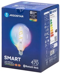 LED RGBW Žiarovka FILAMENT G125 E27/4,9W/230V 2700K - Aigostar