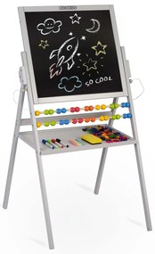 Magnetická otočná tabuľa Ricokids - sivá