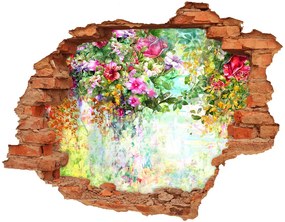 15D diera na stenu Multi-farebné kvety nd-c-120811758