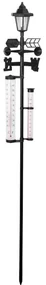 Meteostanica 158cm zrážkomer, teplomer, solárna lampa, smer vetra